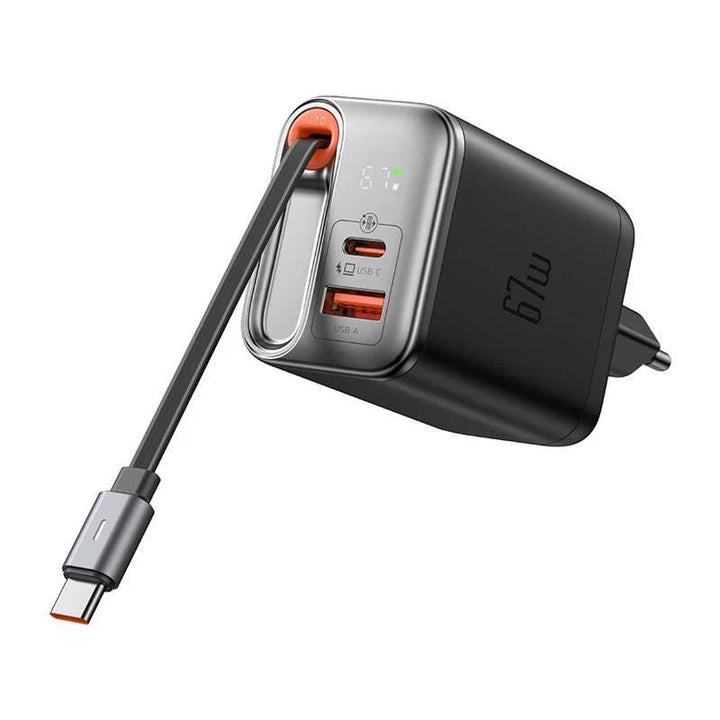 Mcdodo 67W GaN Charger With Built-in 65cm retractable Usb-C Cable