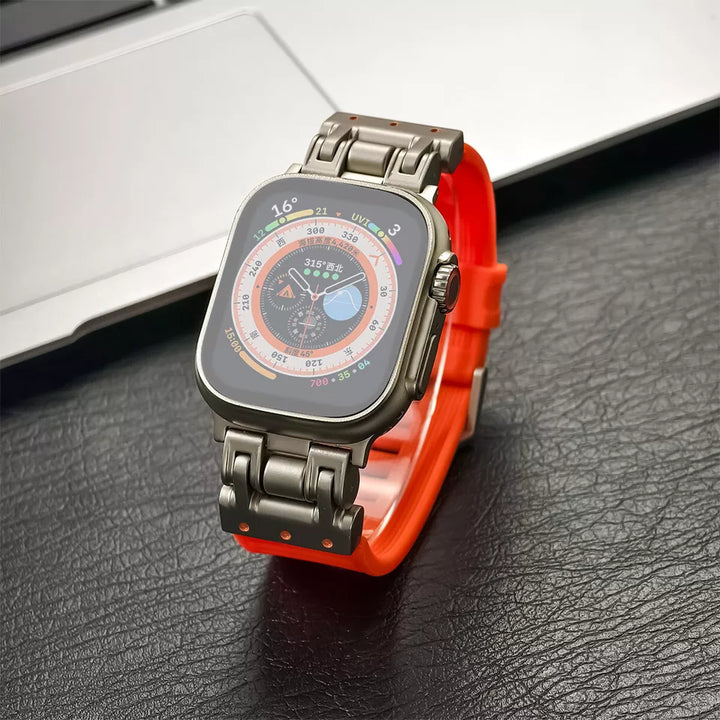 Rubber Titanium Band for Apple Watch