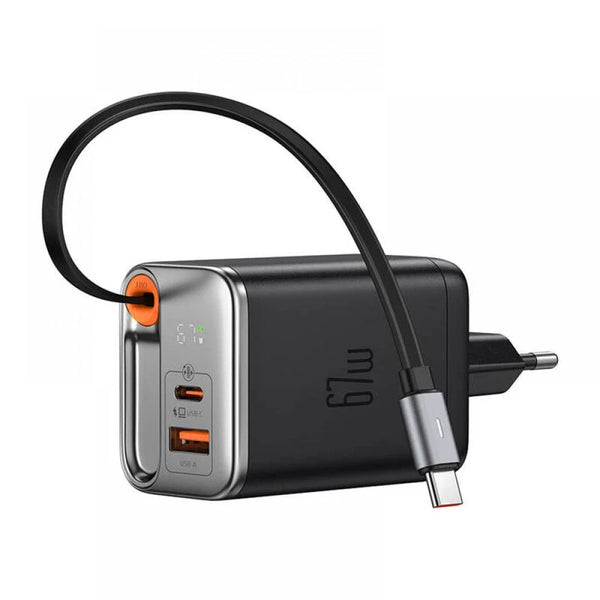 Mcdodo 67W GaN Charger With Built-in 65cm retractable Usb-C Cable